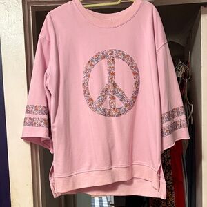 Pink Peace Sign Sweatshirt